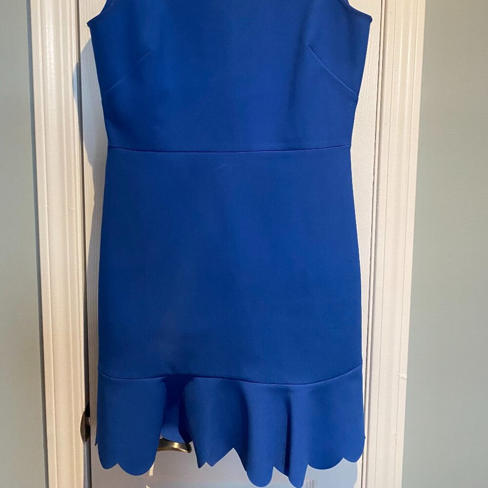 J.Crew Royal Blue Scalloped Hem Dress – Size 6